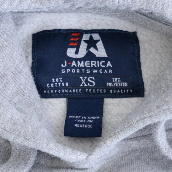 90S J America Sportswear Gray Michigan State Spartans Pull Over Hooded  Sweater - Picture 10 of 10